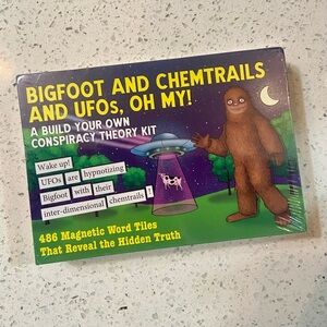 Bigfoot and Chemtrails Magnetic Word Kit - Conspiracy Theory Building Set